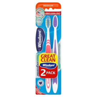 Wisdom Medium Toothbrushes 2pk 3 Wisdom Medium Toothbrushes 2pk