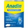 B&M Anadin Paracetamol Tablets 12pk 1 B&M Anadin Paracetamol Tablets 12pk -Care Product Shop 273848 anadin paracetamol tablets 12pk