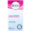 Veet Easy Gelwax Wax Strips 20pk 1 Veet Easy Gelwax Wax Strips 20pk -Care Product Shop 305123 veet wax strips sensitive