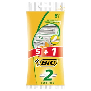BIC 2 Sensitive Disposable Razors 6pk 3 BIC 2 Sensitive Disposable Razors 6pk
