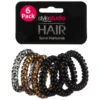 Style Studio Spiral Hair Bands 6pk - Black And Gold 1 Style Studio Spiral Hair Bands 6pk - Black And Gold -Care Product Shop 340802 style studio hair no snag hair bands