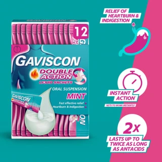 Gaviscon Double Action Liquid Sachets 12pk 7 Gaviscon Double Action Liquid Sachets 12pk - Image 5