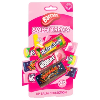 B&M Just Balmy 2D Barratt Sweet Treats Lip Balm Set 3 B&M Just Balmy 2D Barratt Sweet Treats Lip Balm Set
