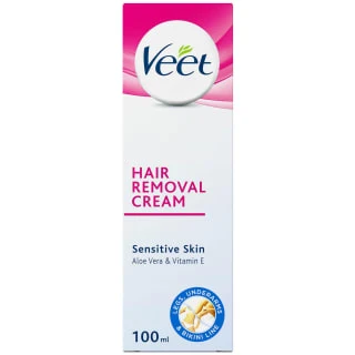 Veet Hair Removal Cream Sensitive Skin 100ml 3 Veet Hair Removal Cream Sensitive Skin 100ml