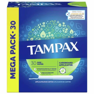 Tampax® Tampax Tampons 30pk - Super 3 Tampax® Tampax Tampons 30pk - Super