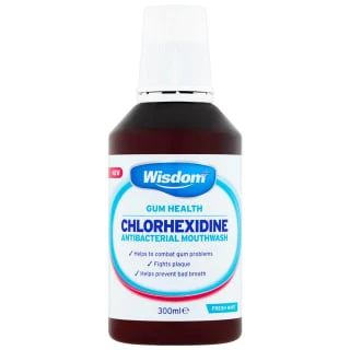 Wisdom Chlorhexidine Gum Health Mouthwash 300ml 3 Wisdom Chlorhexidine Gum Health Mouthwash 300ml