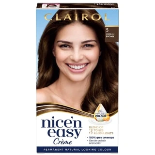 Clairol Nice'n Easy Creme Permanent Hair Dye - 5 Medium Brown 3 Clairol Nice'n Easy Creme Permanent Hair Dye - 5 Medium Brown