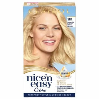 Clairol Nice'n Easy Creme Permanent Hair Dye - SB1 Ultra Light Natural Beach Blonde 3 Clairol Nice'n Easy Creme Permanent Hair Dye - SB1 Ultra Light Natural Beach Blonde