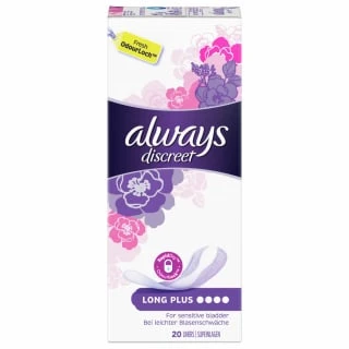 Always® Always Discreet Liners 20pk - Long Plus 3 Always® Always Discreet Liners 20pk - Long Plus
