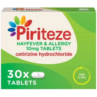 B&M Piriteze Hayfever & Allergy 10mg Tablets 30pk 3 B&M Piriteze Hayfever & Allergy 10mg Tablets 30pk