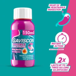 Gaviscon Double Action 150ml - Mixed Berries -Care Product Shop 379279 gaviscon 150ml double action mixed berries liquid 3