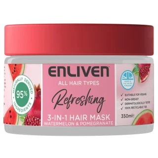Enliven Softening 3-in-1 Hair Mask 350ml - Watermelon & Pomegranate 3 Enliven Softening 3-in-1 Hair Mask 350ml - Watermelon & Pomegranate