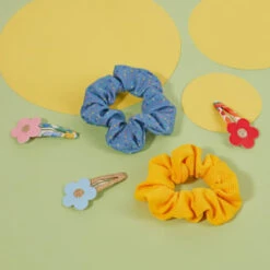 Ella Style Scrunchies 2pk - Blue & Gold 10 Ella Style Scrunchies 2pk - Blue & Gold -Care Product Shop 385596 ella style hair accessories 2