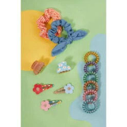Ella Style Scrunchies 2pk - Blue & Gold 11 Ella Style Scrunchies 2pk - Blue & Gold -Care Product Shop 385596 ella style hair accessories 5