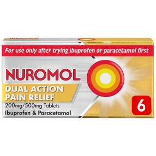 Nuromol Dual Action Pain Relief 200mg/500mg Tablets 6pk 3 Nuromol Dual Action Pain Relief 200mg/500mg Tablets 6pk