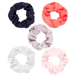 Style Studio Hair Scrunchies 5pk - Gold Stars 4 Style Studio Hair Scrunchies 5pk - Gold Stars - Image 2