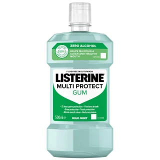 Listerine Multi Protect Alcohol-Free Gum Mouthwash 500ml - Mild Mint 3 Listerine Multi Protect Alcohol-Free Gum Mouthwash 500ml - Mild Mint