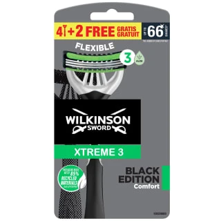 B&M Wilkinson Sword Xtreme 3 Black Edition 4pk 3 B&M Wilkinson Sword Xtreme 3 Black Edition 4pk