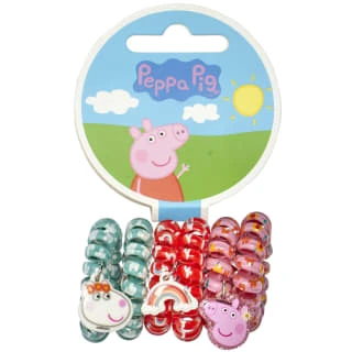 Peppa Pig Charm Spirals 6pk 3 Peppa Pig Charm Spirals 6pk