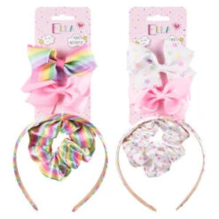 Ella Hair Accessory Set 4pk - Rainbow 15 Ella Hair Accessory Set 4pk - Rainbow -Care Product Shop 396452 4pk ella hair accessory set group