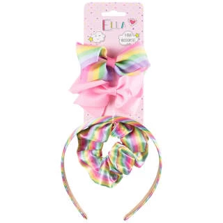 Ella Hair Accessory Set 4pk - Rainbow 3 Ella Hair Accessory Set 4pk - Rainbow